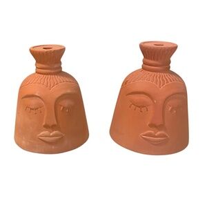 NEW Hand Crafted Terra-cotta / Clay‎ Sitting Planter